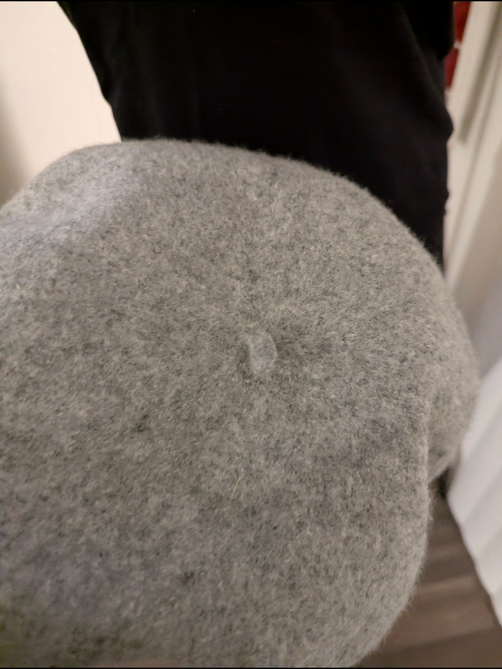 Classic Grey Wool Beret - Picture 3 of 4
